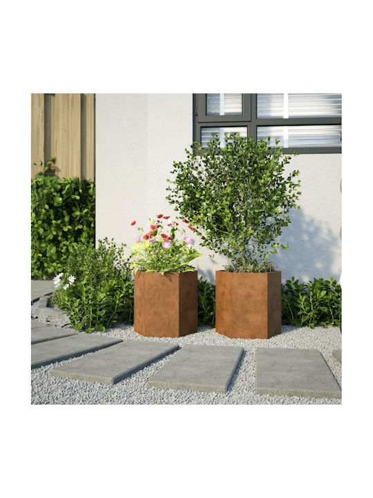 vidaXL Planter Box 46x45cm Set 2pcs Coffee 851121