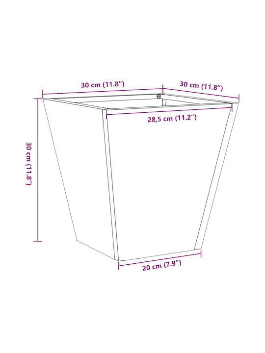vidaXL Set 2 Planter Box Metalice Negre 30 cm