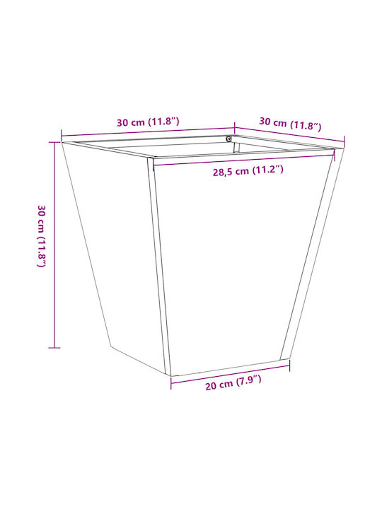 vidaXL Set 2 Planters Metal Olive, Green
