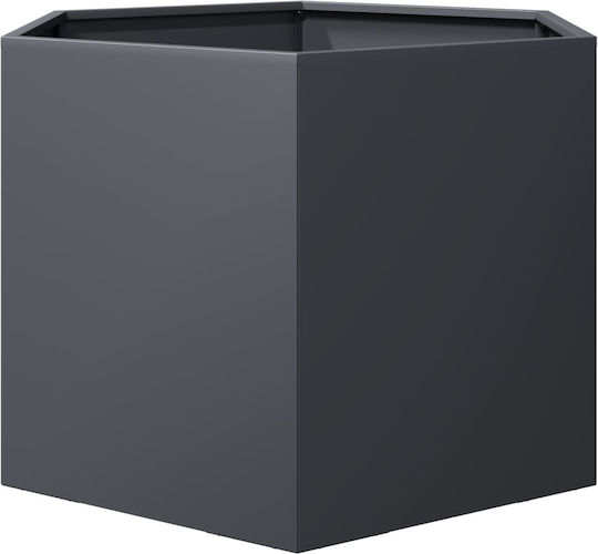 vidaXL Planter Box Metallic Charcoal 69x60x45cm.