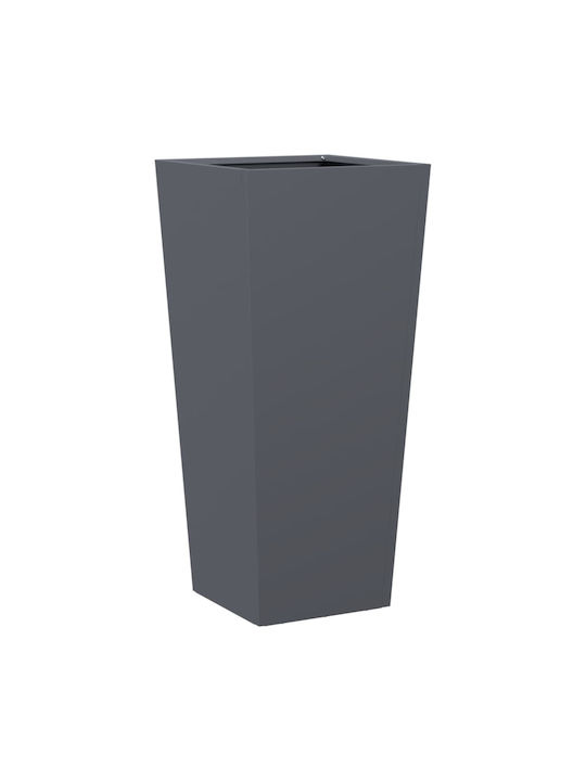 vidaXL Set 2 Planters Metal Charcoal