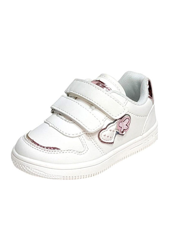 Παιδικά Sneakers με Σκρατς Λευκά