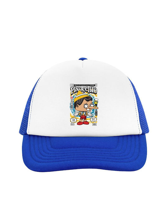 Koupakoupa Kids' Hat Jockey Fabric Pinocchio White