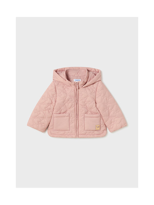 Mayoral Kids Parka with Hood Pink