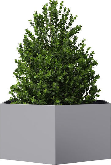 vidaXL Ζαρντινιέρα Μεταλλική Ασημι 104x90x45εκ.