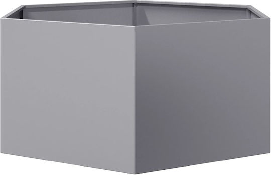 vidaXL Ζαρντινιέρα Μεταλλική Ασημι 104x90x45εκ.