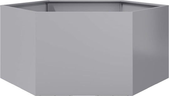 vidaXL Ζαρντινιέρα Μεταλλική Ασημι 104x90x45εκ.