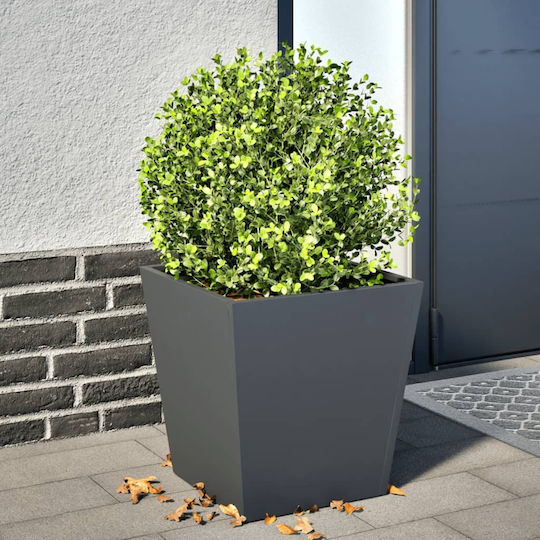 vidaXL Planter Box Metallic Charcoal 40x40x40cm.