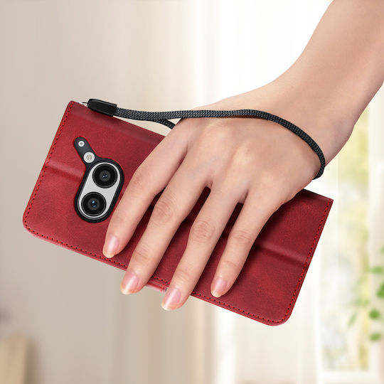 Wallet Δερματίνης Κόκκινο (Nothing Phone 2)