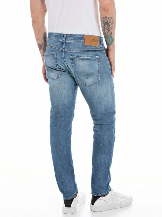 Replay Willbi Men's Elastic Jeans Pants Regular Fit Tapered Gray
