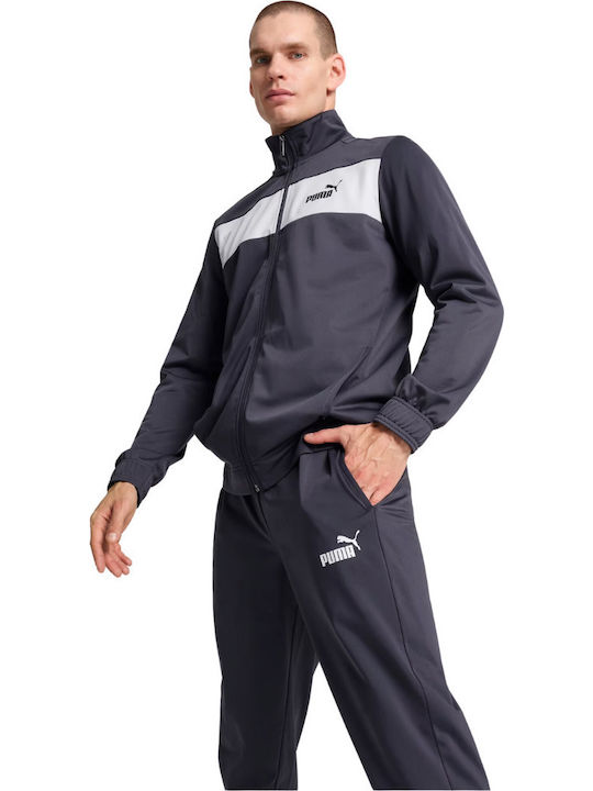 Poly Tracksuit Glossy with Elastic Grey