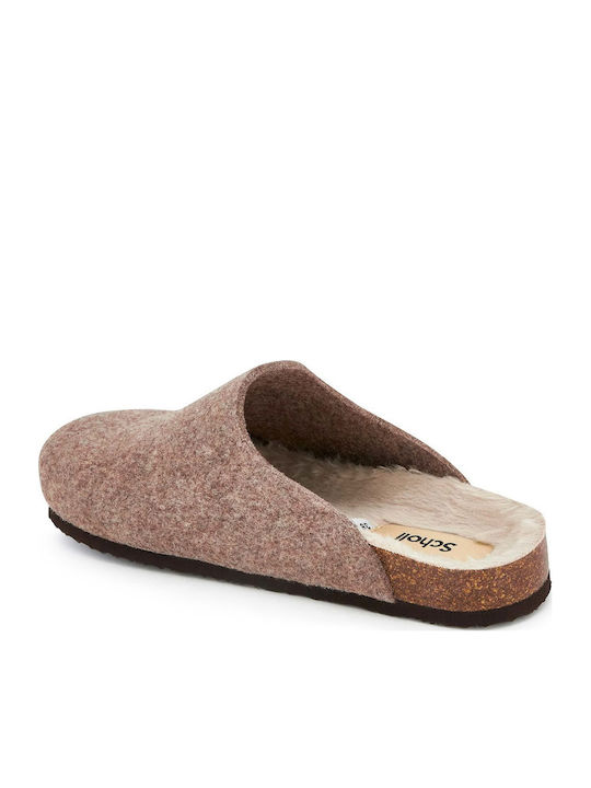 Luise Anatomical Woolen Women's Slippers Brown