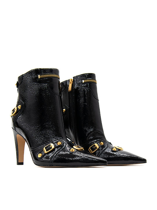 Women's Patent Leather Ankle Boots PATENT LEATHER BLACK