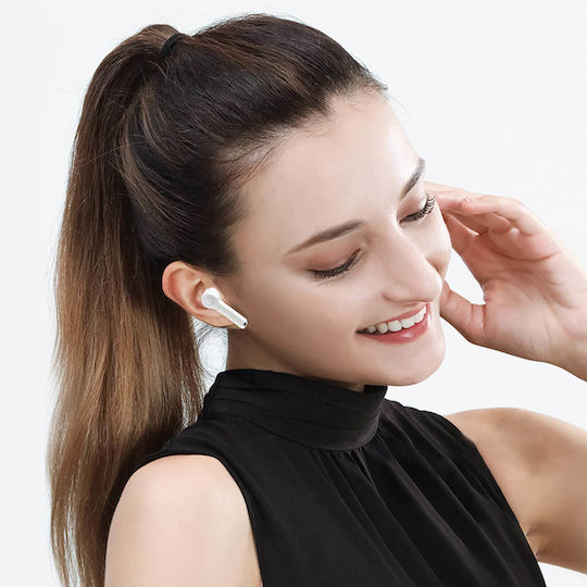Setty TWS-SET-WH In-ear Bluetooth Handsfree Ακουστικά με Θήκη Φόρτισης Λευκά
