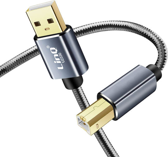 LinQ USB 2.0 Кабел USB-A мъжки - USB-B мъжки Черен 3м U2330