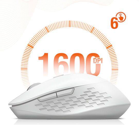 LinQ W709 Wireless Ergonomic Mouse White