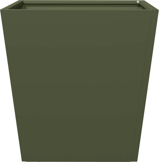 vidaXL Set 2 Metallische Blumenkästen Lime Grün 40cm