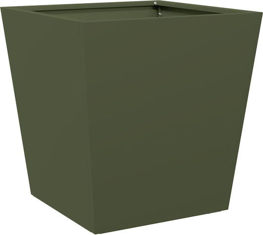 vidaXL Set 2 Metallische Blumenkästen Lime Grün 40cm