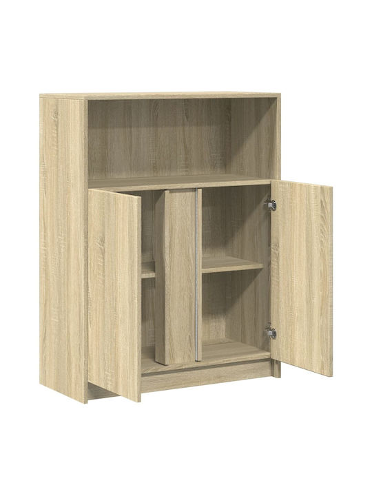Sideboard made of Wood & Glass Sonoma Oak 77x34x100cm