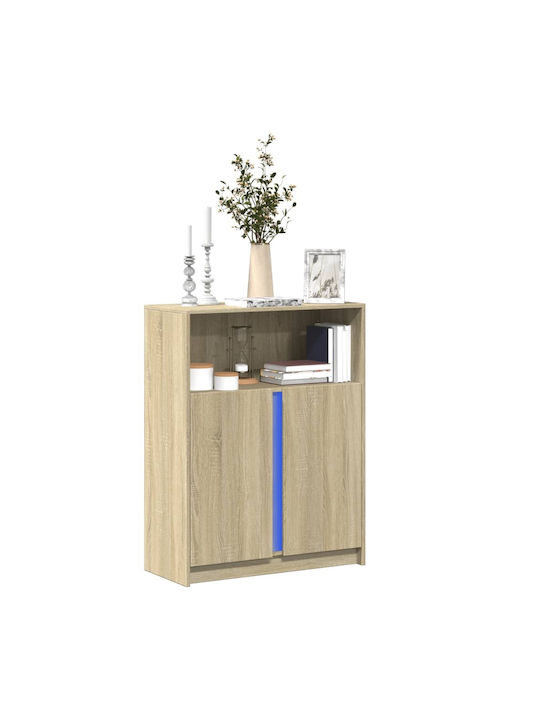 Sideboard made of Wood & Glass Sonoma Oak 77x34x100cm