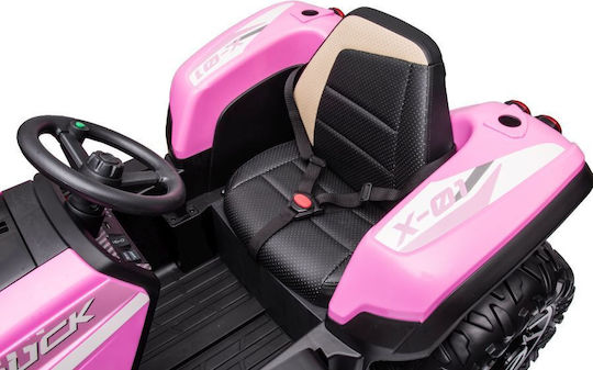 Kids 24V Electric Ride On Tractor Pink