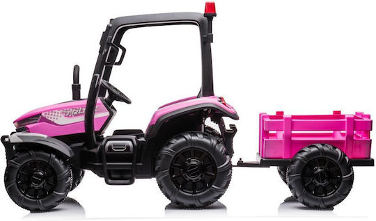 Kids 24V Electric Ride On Tractor Pink