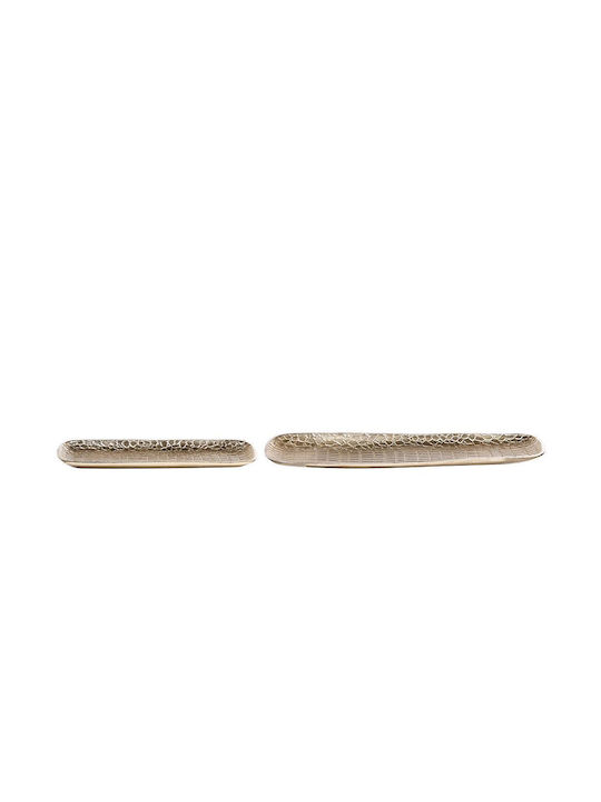 Beliani Set dekorative Platten Aluminium Gold 2Stück