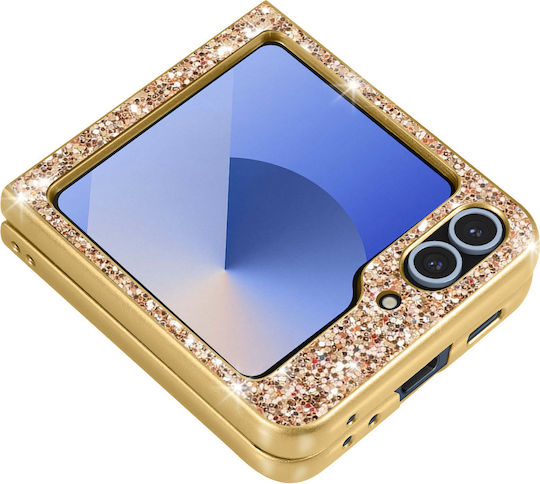 Avizar Hülle Galaxy Z Flip 6 Dünn Glänzend Gold