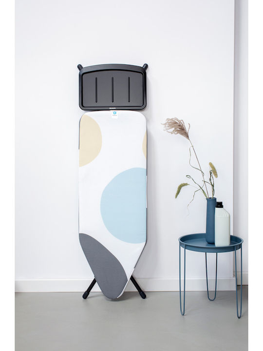 Brabantia Spring Bubbles Ironing Board for Steam Iron Foldable 124x45x98cm
