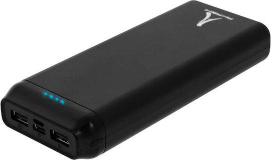 Akashi ALTPB20COMPBL Power Bank 20000mAh 18W mit 2 USB-A Anschlüssen und USB-C Anschluss Schwarz