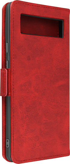 Folio-Hülle Google Pixel 6 Brieftasche Video-Halter Magnetstreifen Rot