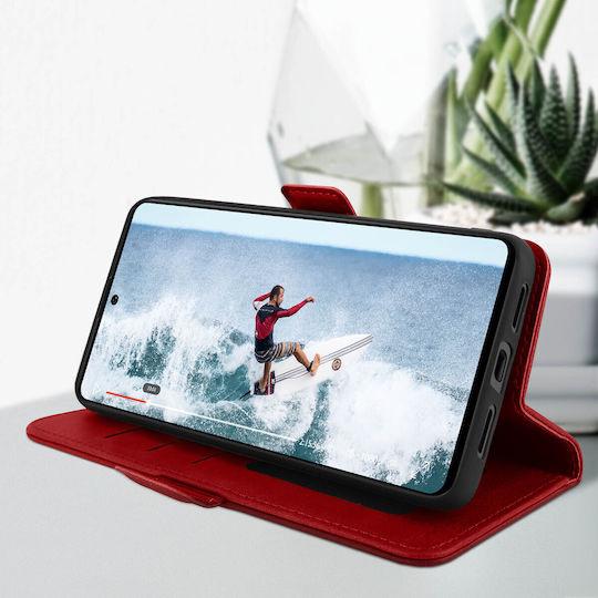Folio-Hülle Google Pixel 6 Brieftasche Video-Halter Magnetstreifen Rot