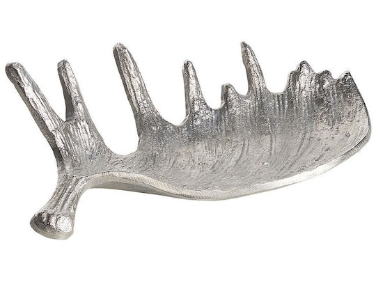 Beliani Dekorative Schüssel Silber Silber 1Stück
