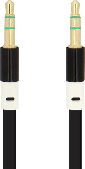 Avizar Cablu Audio 3,5 mm Male - 3,5 mm Male Negru 1m AUX-1M-BK