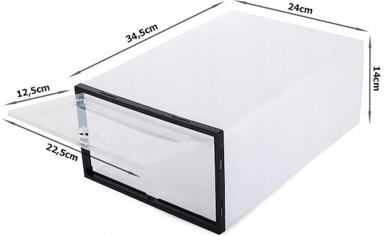 Plastik Schuhaufbewahrungsbox 34.5x24x14cm AT693