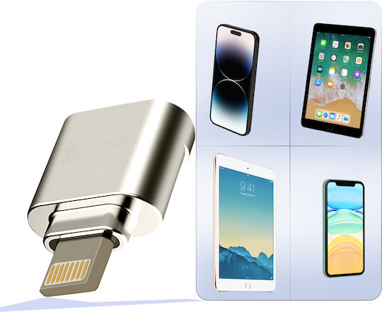LinQ Card Reader Lightning για microSD Ασημί