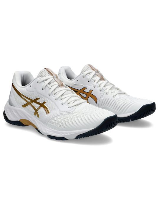 ASICS Gel Netburner Ballistic Ff3 Ανδρικά Αθλητικά Παπούτσια Βόλεϊ Λευκό / Χρυσό