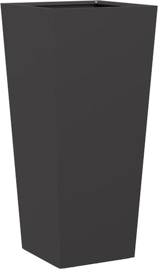 vidaXL Set 2 Blumenkästen Metall Black
