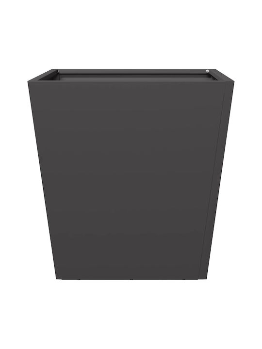 vidaXL Set 2 Planters Metal Black
