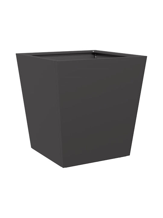 vidaXL Set 2 Planters Metal Black