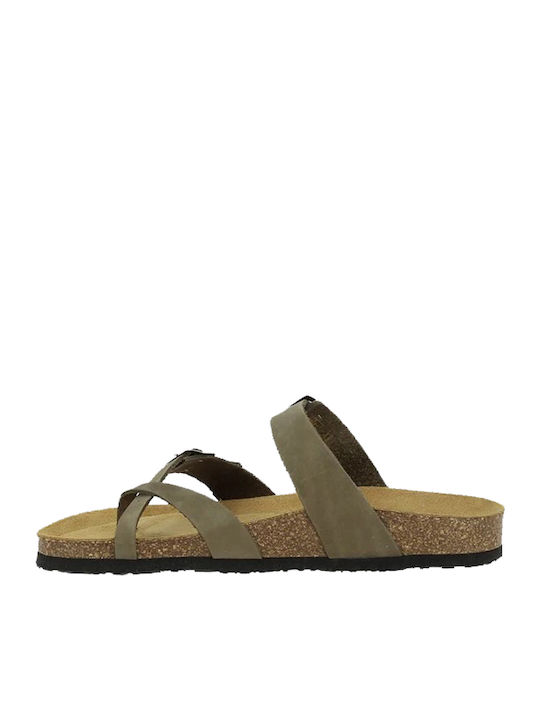 Bombay Мъжки сандали Nubuck Kaki