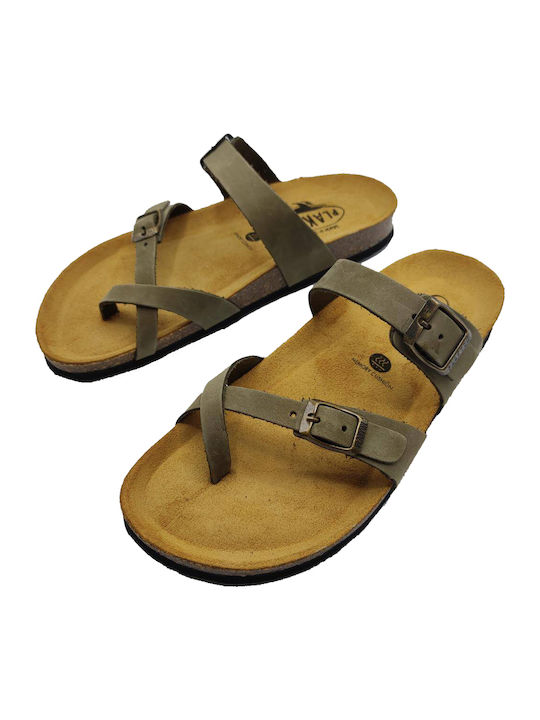 Bombay Мъжки сандали Nubuck Kaki