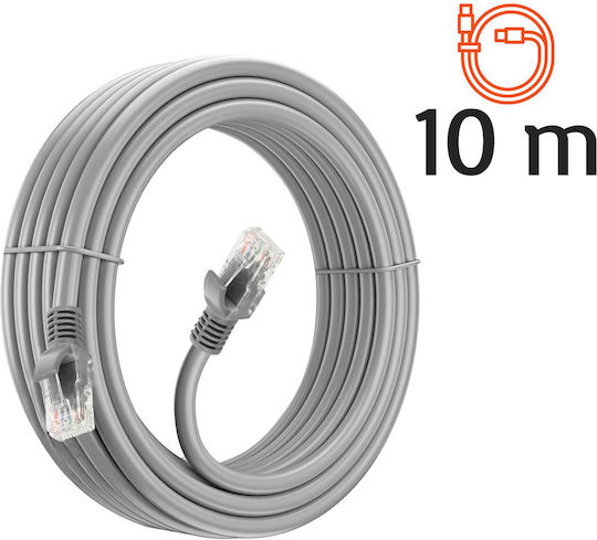 LinQ U/UTP Cat.6 (Gigabit) Καλώδιο Δικτύου Ethernet 10m Γκρι