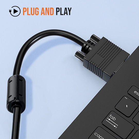 LinQ Kabel VGA-Stecker - VGA-Stecker Schwarz 5m (VGAMM-5MB)