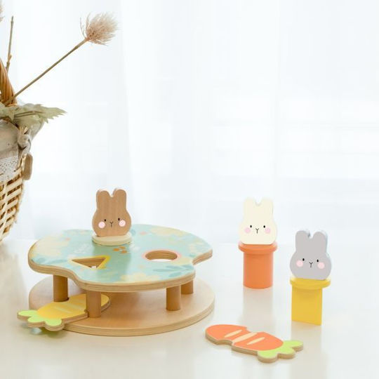 Classic World Shape Sorting Toy made of Wood for 12++ Months Bunny Bounce