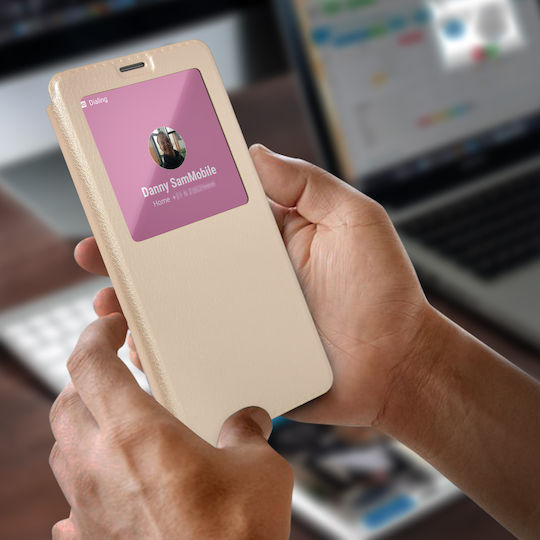 Clear View Case Honor 20 Lite 20e Ultra-thin Gold