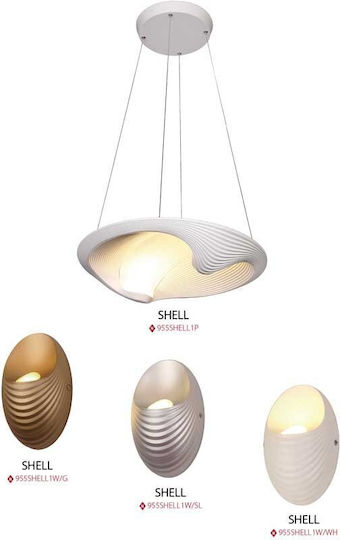 Elmark Leuchte Wand mit Integrierter LED und Neutralweißes Licht Silber 110cm
