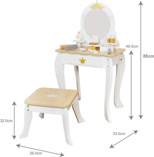 Children's Wooden Dressing Table Accessories White 3+