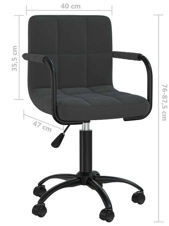 Stuhl mit Rollen in Schwarz Farbe 40x47x76cm 4Stück
