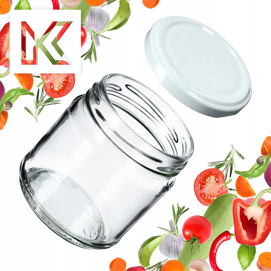 Kadax 100x Borcane 200ml Sticlă Conserve Gem Miere + Capace Fi66